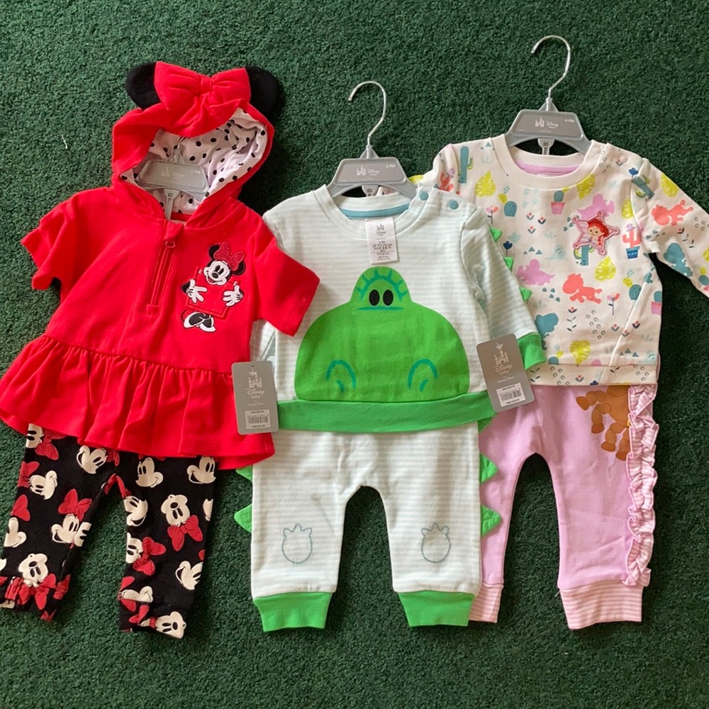Three NWT Disney outfits